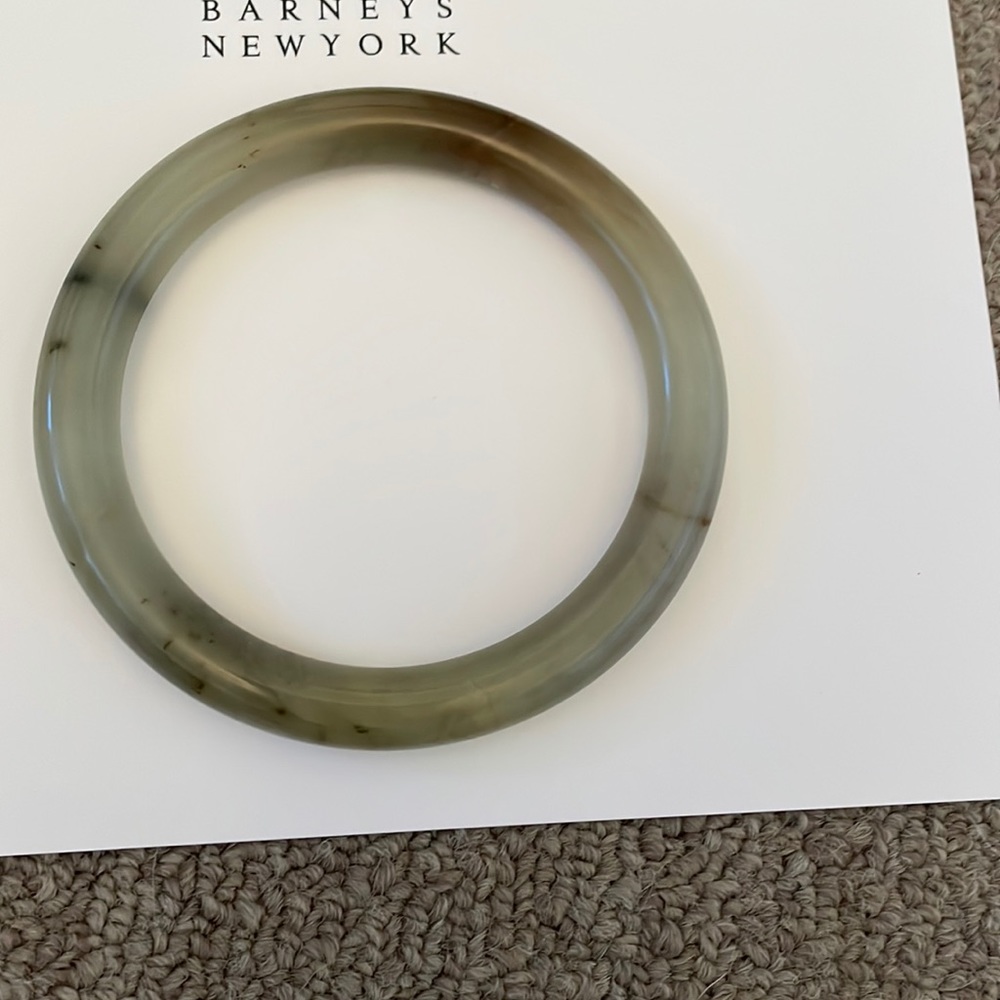 Jade Bangle Bracelet - image 1